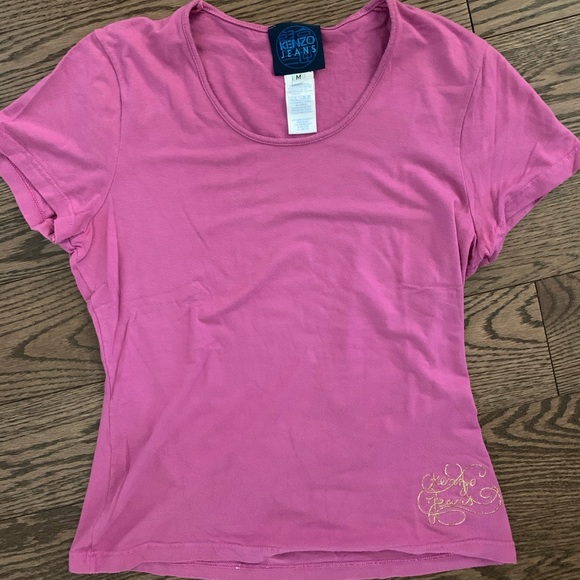 Kenzo Jeans Magenta Embroidered Tee 💐 - Picture 4 of 4